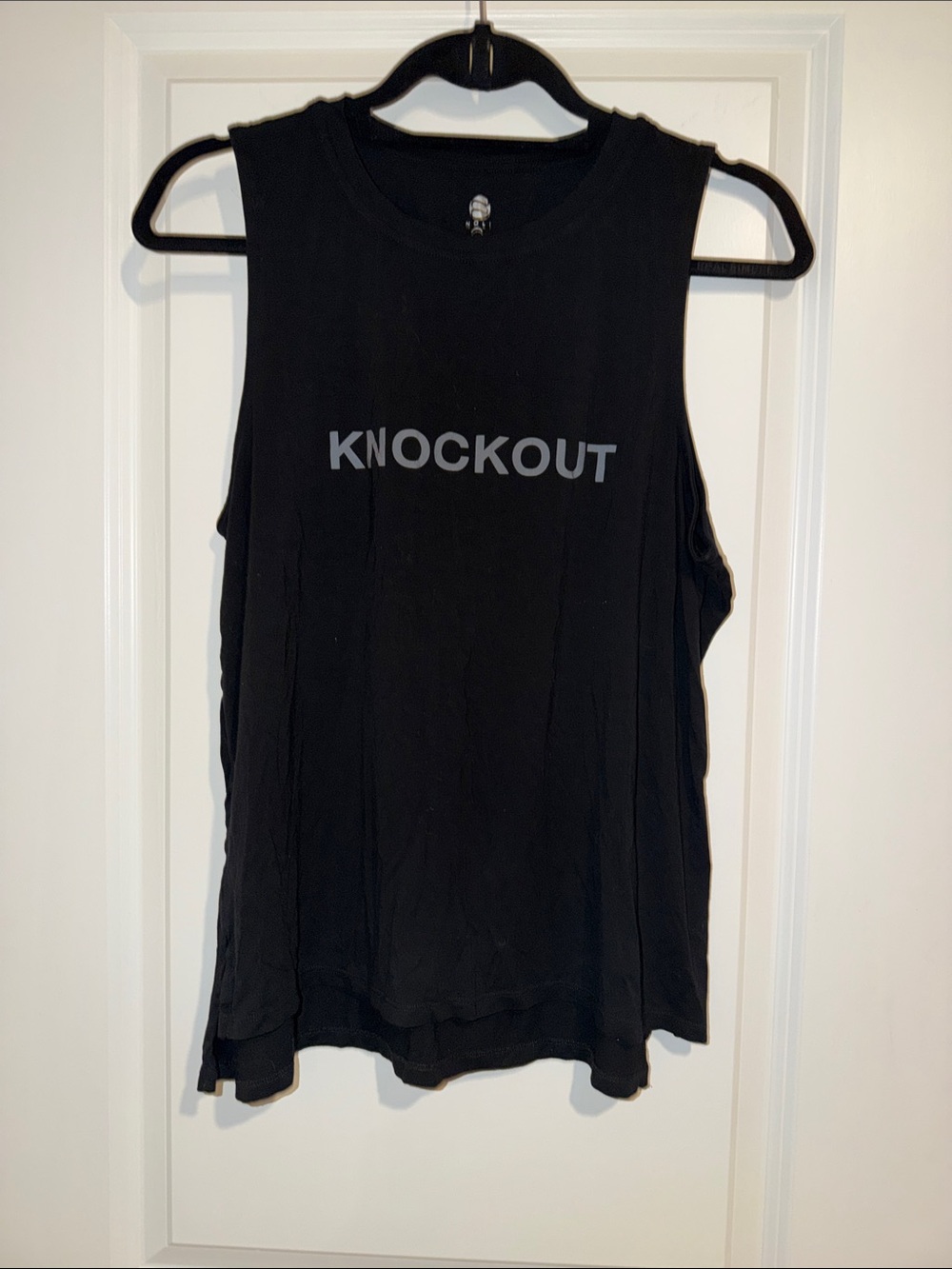 Noli Black Tank Top with Gray 'KNOCKOUT' Logo